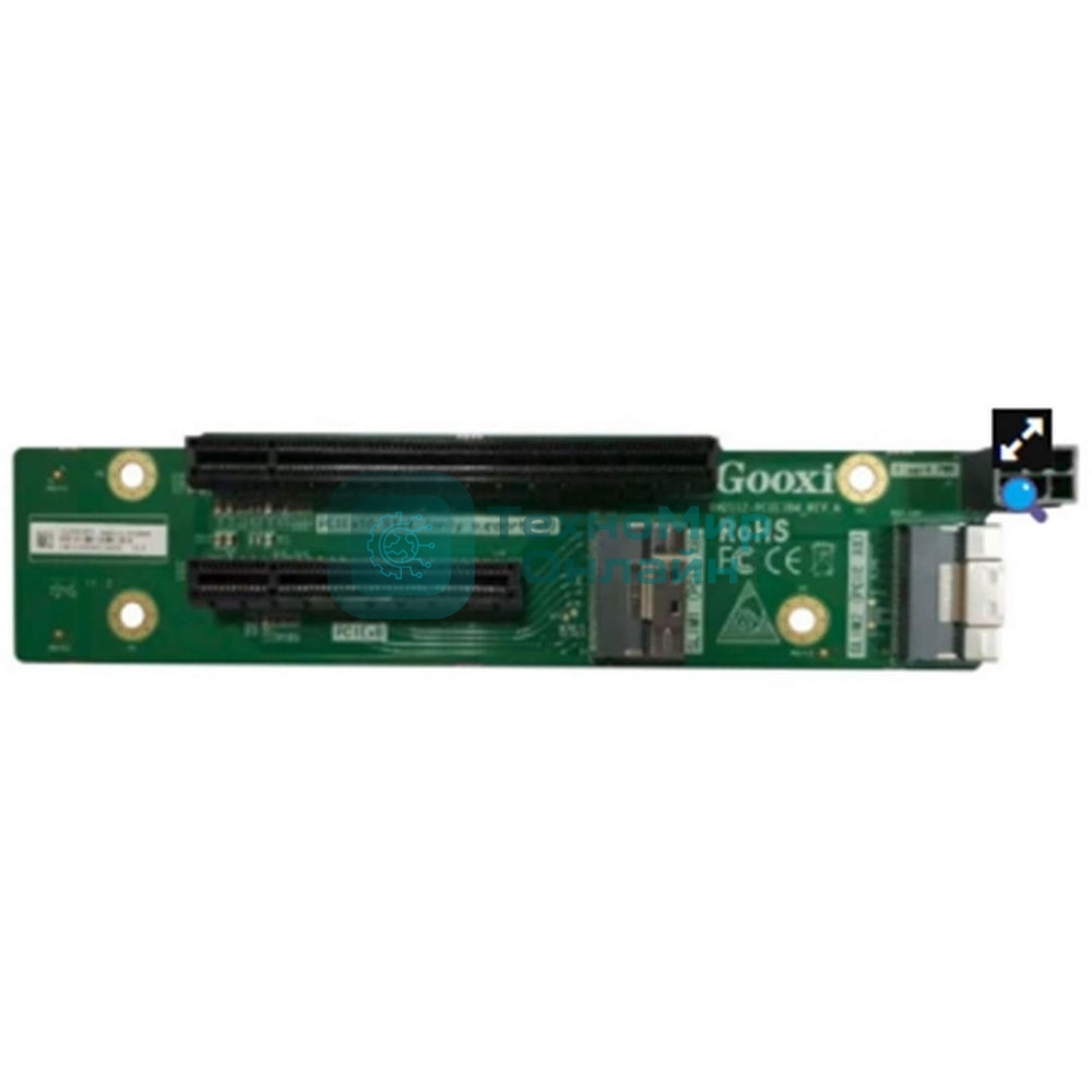 Райзер Gooxi SL2108-748-PCIE4-M1 2*Slimline x8 to 2*PCIe3.0x8(1*x16 SLOT+1*x8 SLOT),Riser4((including half-height bracket, adapter board and high-speed cable),for SL-G3)