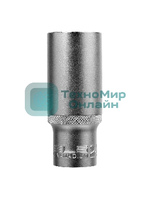 Головка торцевая удлиненная, 24 мм, 6-гранная, CrV, под квадрат 1/2