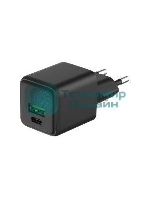 Сетевое зарядное устройство Rexant с двумя портами USB-A и Type-C, 20Вт GaN