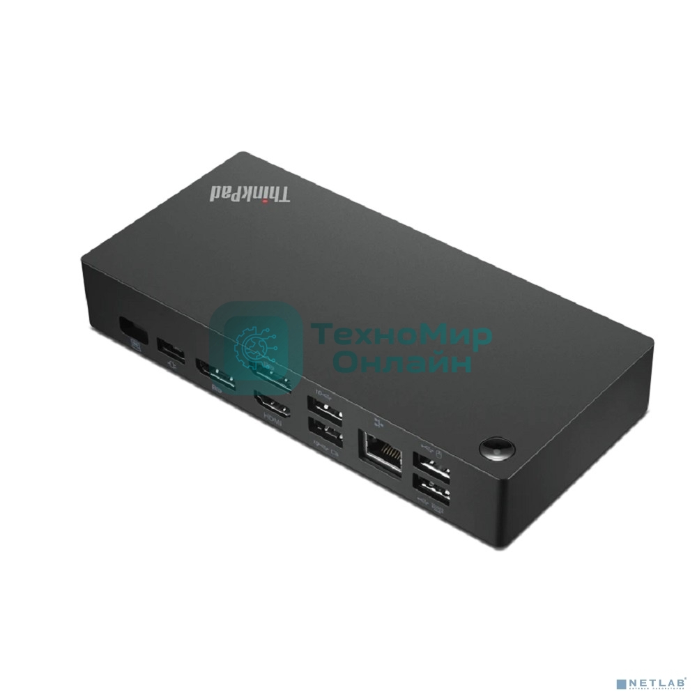 USB-концентратор Lenovo 40AY0090CN ThinkPad Universal USB-C Dock 2x DP 1.4, 1x HDMI 2.0, 3x USB 3.1, 2x USB 2.0, 1x USB-C, 1x RJ-45, 1x Combo Audio Jack 3.5мм pi