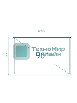 Экран Cinema S'OK SCPSFR-200x113UST-PET для ультракороткофокусных проекторов 90'' 16:9 настенный, постоянного натяжения, полотно PET Crystal ALR UST, рама черная 1 см
