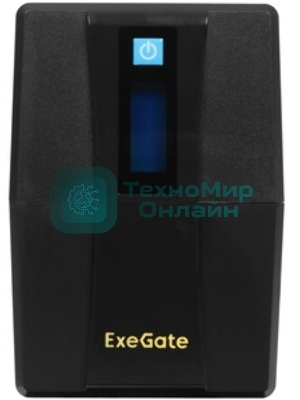 Источник бесперебойного питания ExeGate Smart LB-800.LCD.AVR.4C13 (800VA/480W, LCD, AVR, 4*C13, батарея 12V 9Ah, Black)
