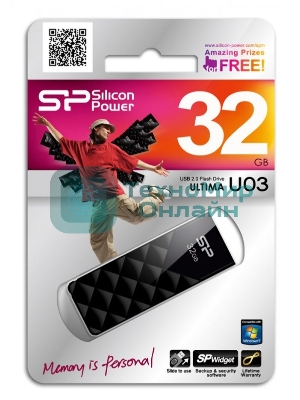 Флешка USB 32Gb Ultima U03 SP032Gb,UF2U03V1K USB 2.0 черный