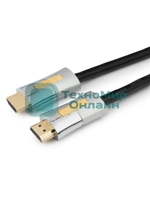 Кабель Cablexpert HDMI, серия Platinum, 1 м, v2.0, M/M, позол.разъемы, металлический корпус, ферритовые кольца, блистер