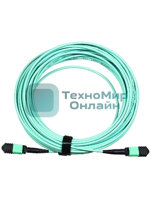 Сборка кабельная MPO-MPO, 12 волокон OM4, тип B (Key Up-Key Up), низкие потери, LSZH, 3 м, розовая