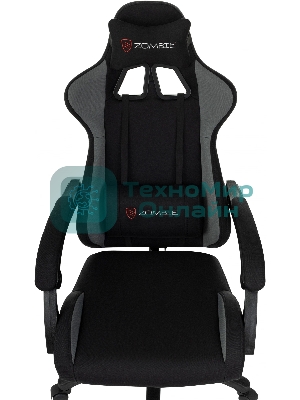 Кресло Zombie Void черный/серый, экокожа, 120 кг, механизм качания