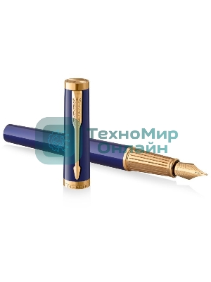 Ручка перьевая Parker Ingenuity Core F570 (2182009) Blue GT, F, сталь нержавеющая, подарочная коробка