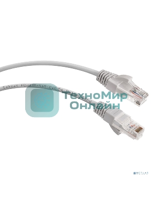 Патч-корд UTP Cabeus PC-UTP-RJ45-Cat.5e-1.5m, cat. 5e, 1.5 м, неэкранированный, серый