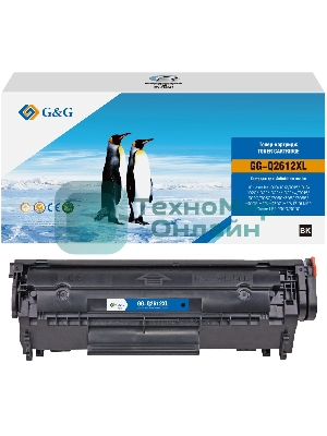 Картридж лазерный G&G GG-Q2612XL черный (6000стр.) для HP LJ 1010/1012/1015/1018/1020/1022/1022n/1022nw/3015/3020