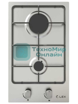 Газовая варочная панель LEX GVS 320 IX1000/3000Вт 2конфорки нерж.сталь
