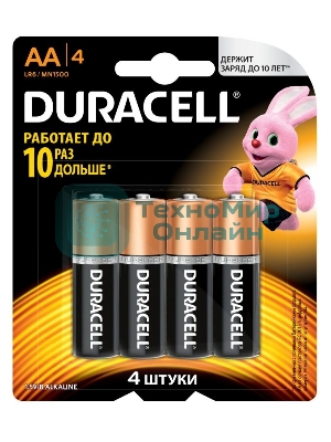 Батарея Duracell Basic CN LR6-4BL AA (4шт)