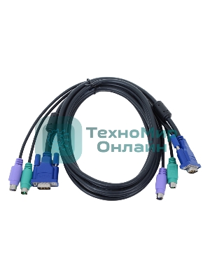 Набор кабелей D-LINK DKVM-CB3 для DKVM - 2хPS/2,1xVGA, 3м