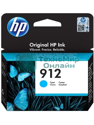 Картридж струйный HP 912 3YL77AE голубой (315стр.) для HP OfficeJet 801x/802x