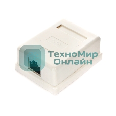 Розетка GEMBIRD NAS212 RJ-45 кат.STP 5e внешняя экранированная 1 порт, 110/Krone