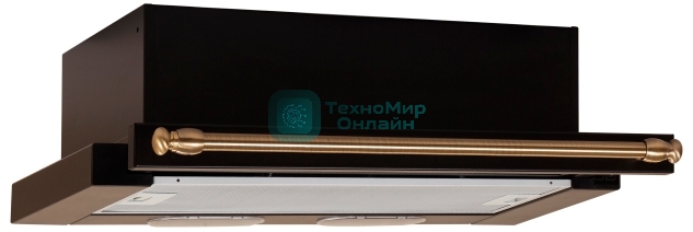 Вытяжка встраиваемая Elikor Интегра 50П-400-В2Л антрацит/бронза, 50 см, 400 куб. м/ч, 55 дБ