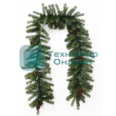 Еловый шлейф Neon-night 2,7 м с шишками, объем 36 см