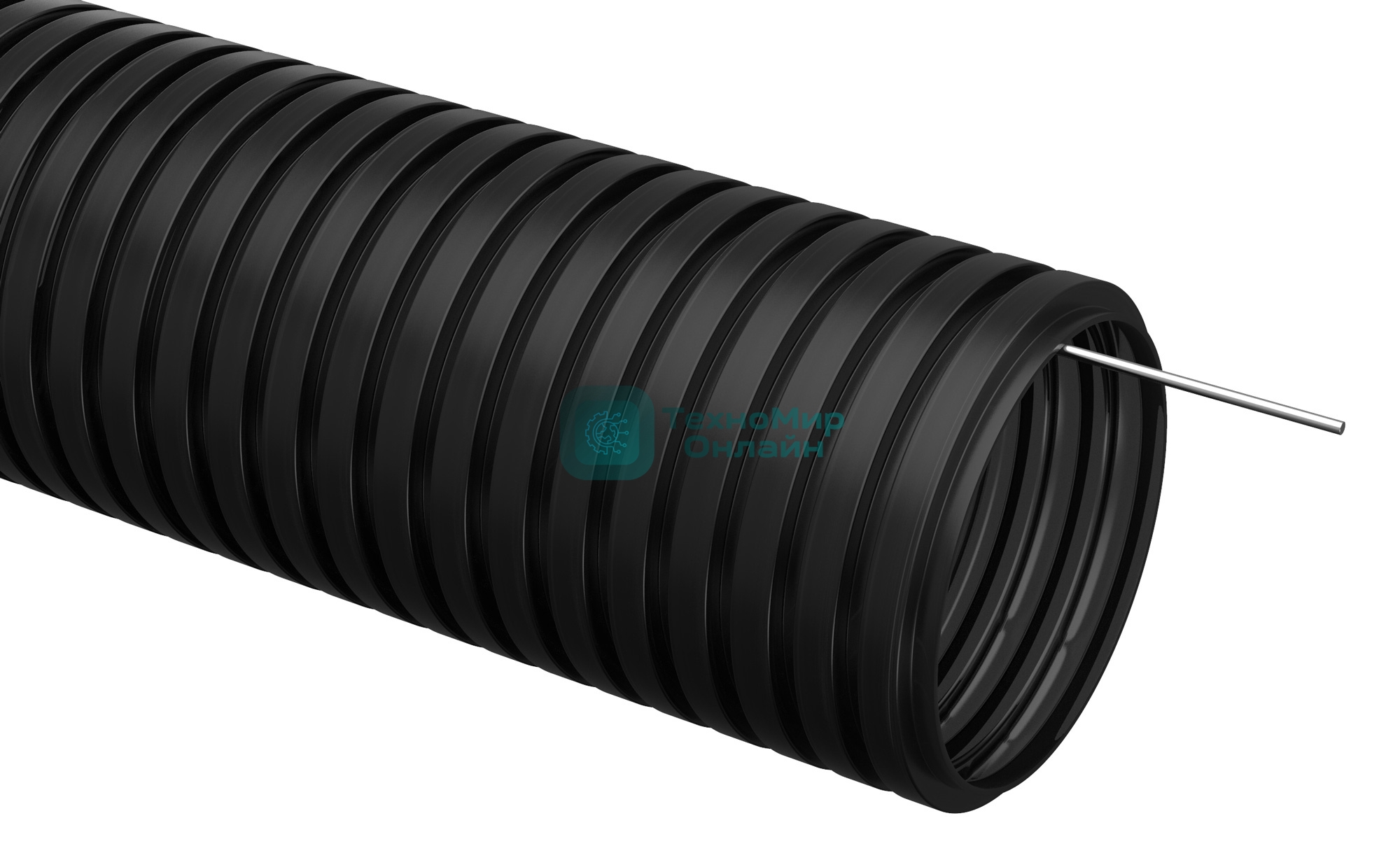 Труба гофр. IEK CTG20-25-K02-025-1 ПНД d 25 с зондом (25 м) черный