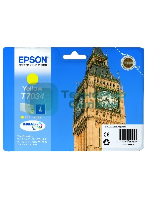Картридж струйный Epson C13T70344010 желтый (800 стр.) для WorkForce WP-4015DN WP-4015, WP-4025DW WP-4025, WP-4095DN WP-4095, WP-4515DN WP-4515, WP-4525DNF WP-4525, WP-4535DWF WP-4535, WP-4595DNF WP-4595