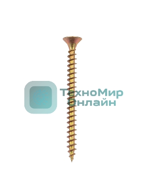 Саморез универсальный Kranz 4х50, желтый цинк, короб (200 шт./уп.)