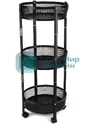 Этажерка Domfy DHC-FC30862 34.2x34.2x83.6 см, d=34.2 см черный