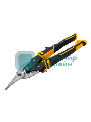 Ножницы по металлу Denzel 270 мм, прямой и левый рез,сталь-СrMo, трехкомп.рук-ки