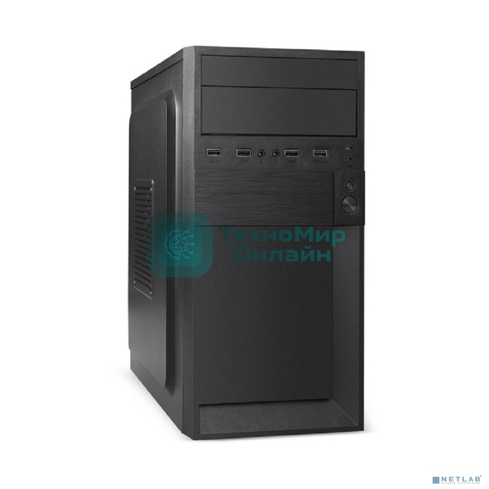 Компьютерный корпус Minitower ExeGate EX291139RUS BAA-105-01 (mATX, без БП, 2*USB, аудио, черный)