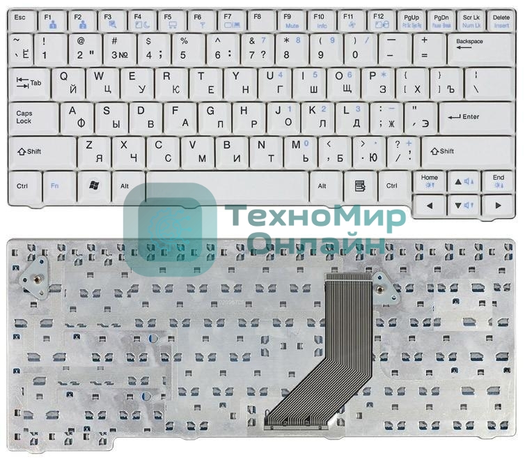 Клавиатура для ноутбука LG E200 E300 белый