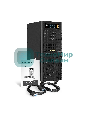 Источник бесперебойного питания On-line ExeGate PowerExpert TL-575-10kVA.192V.LCD.AVR.T.USB.RS232.SNMP 10000VA/10000W, On-Line, PF=1, LCD, клеммы, RS232, USB, SNMP-slot, встроенные батареи 12V 7.2Ah - 16шт, возможность подключения до 4 внешних батарейных блоков 192В, Tower, металлический корпус на колесиках, черный