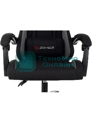 Кресло Zombie Void черный/серый, экокожа, 120 кг, механизм качания