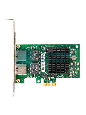 Сетевой адаптер ExeGate EXE-I350-T2v1 (PCI-E x1, порты 2xRJ45 (медные), 10/100/1000Mbps, Gigabit NIC Intel Chipset NHI350AM2)