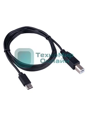 Кабель USB2.0 Гарнизон GCC-USB2-CMBM-1.8M, Type-C/BM, медь, 1.8м, черный, пакет
