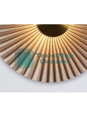 Настенный светильник Ambrella light LH72643 BR/WH латунь/бежевый 6W 3000K D300*100