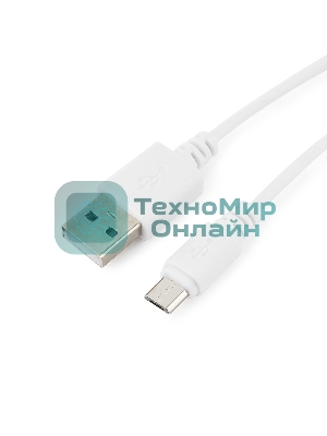 Кабель USB2.0 Pro Cablexpert CC-mUSB2-AMBM-1MW, AM/microBM 5P, 1м, экран, белый, пакет
