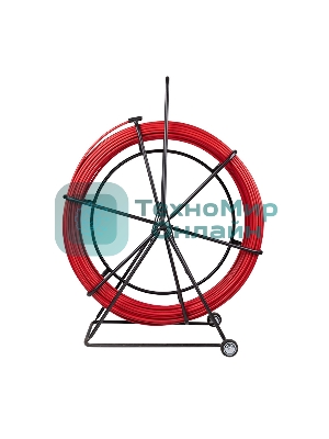 Протяжка кабельная Rexant (УЗК в тележке), стеклопруток d=11,0 мм, 100 м красная