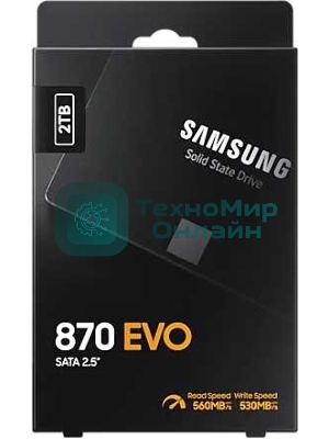 Накопитель SSD Samsung 870 EVO, 2Tb, SATA III, 2.5