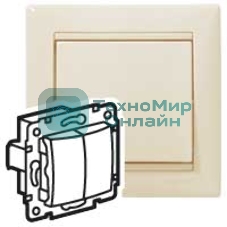 Переключатель на 2 направления двухклавишный, Слоновая кость Valena Classic DIY
