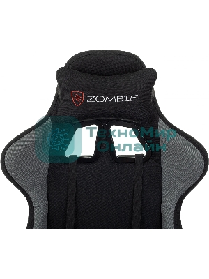 Кресло Zombie Void черный/серый, экокожа, 120 кг, механизм качания