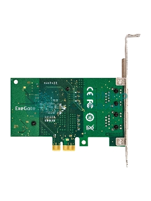 Сетевой адаптер ExeGate EXE-I350-T2v1 (PCI-E x1, порты 2xRJ45 (медные), 10/100/1000Mbps, Gigabit NIC Intel Chipset NHI350AM2)