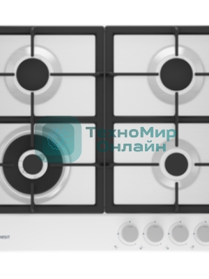 Газовая варочная панель Indesit THPM 642 WS/WH/I, независимая, белый