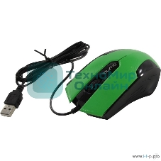 Мышь проводная Qumo Office M14 зеленый, 1000 dpi, USB, кнопки - 3