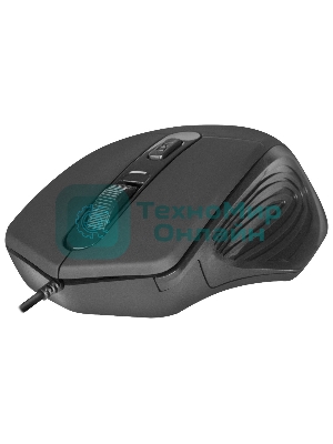 Мышь проводная Defender Datum MB-347 черный, 1600 dpi, USB, кнопки - 4