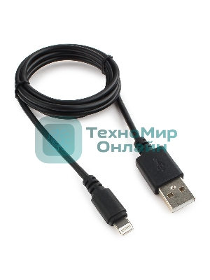 Кабель USB Cablexpert CC-USB-AP2MBP AM/Apple, для iPhone5/6 Lightning, 1м, черный, пакет
