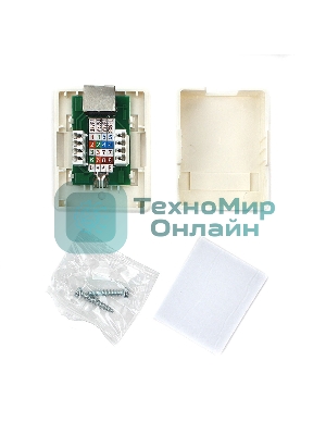 Розетка GEMBIRD NAS212 RJ-45 кат.STP 5e внешняя экранированная 1 порт, 110/Krone