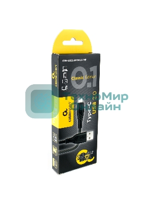 Кабель USB 2.0 Cablexpert CCB-USB2-AMCMO1-1MB, AM/Type-C, издание Classic 0.1, длина 1м, черный, блистер