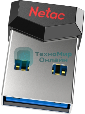 Флешка USB Netac UM81 (NT03UM81N-064G-20BK), 64Gb, USB 2.0, R/W 30/10, черный/красный