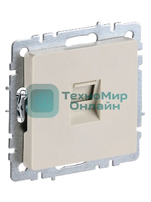 Розетка компьютерная СП RJ45 кат.5E BRITE РК10-БрКр беж. IEK BR-K10-1-K10