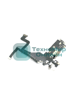 Шлейф с разъемом зарядки и микрофоном для Apple iPhone 13 Pro, золотистый