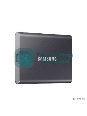 Внешний SSD Samsung T7, 2TB, USB 3.2 Gen 2 Type-C, R/W 1050/1000, титан