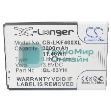 Аккумулятор CameronSino CS-LKF400XL BL-53YH для LG G3 Stylus D690 3.8V, 3000mAh, 11.40Wh
