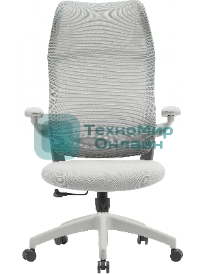 Кресло компьютерное Cactus CS-GMC505-GY серый, сиденье серый, сетка/ткань, крестов. пластик, пластик серый